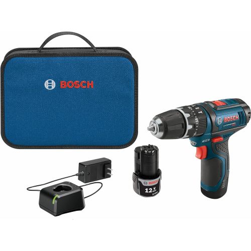  Bosch PS130-2A 12-Volt Lithium-Ion Ultra-Compact Hammer Drill/Driver Kit, 3/8-Inch