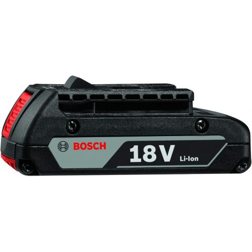  Bosch BAT612-2PK 18-volt Lithium-Ion 2.0 AH Slim Pack Battery with Digital Fuel Gauge, 2-Pack