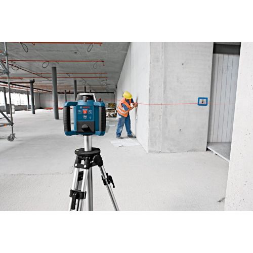  Bosch Self-Leveling Rotary Laser with Layout Beam Kit with Receiver, Remote, Tri-pod and Wall Mount GRL300HVCK, Blue