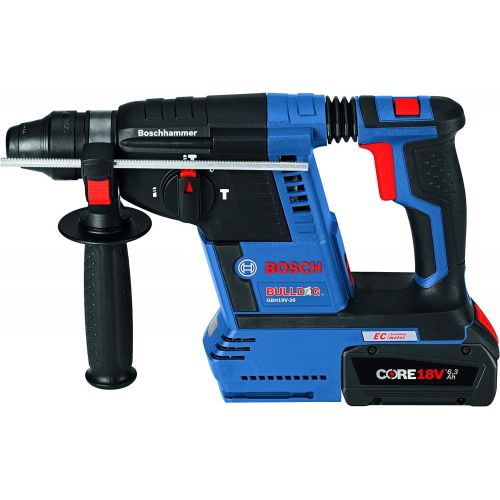  Bosch GBH18V-26K24 18V EC Brushless 1 SDS-plus Bulldog Rotary Hammer Kit with CORE18V 6.3 Ah Batteries