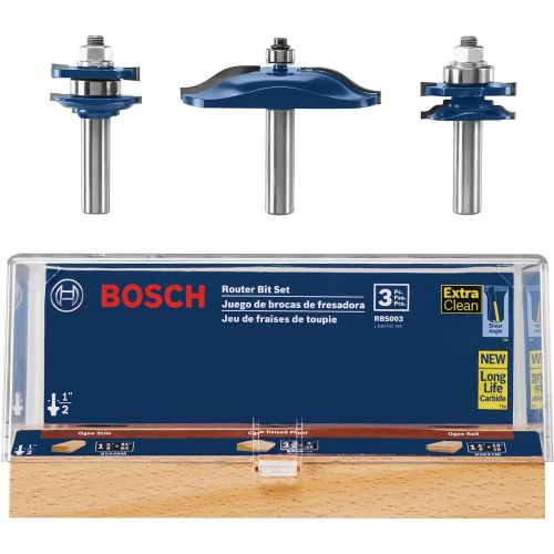 Bosch RBS003 3-Piece Ogee Door/Cabinetry Set 1/2 In.-Shank