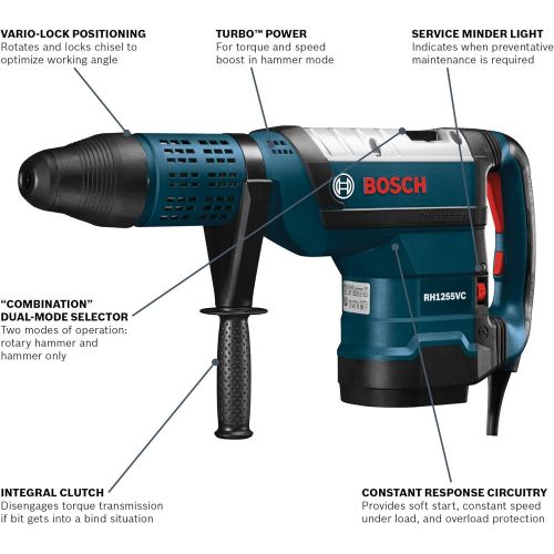  Bosch RH1255VC SDS-Max Rotary Hammer, 2