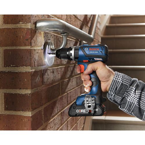  Bosch GSB18V-535CB15 18V EC Brushless Connected-Ready Compact Tough 1/2 In. Hammer Drill/Driver with (1) CORE18V 4.0 Ah Compact Battery