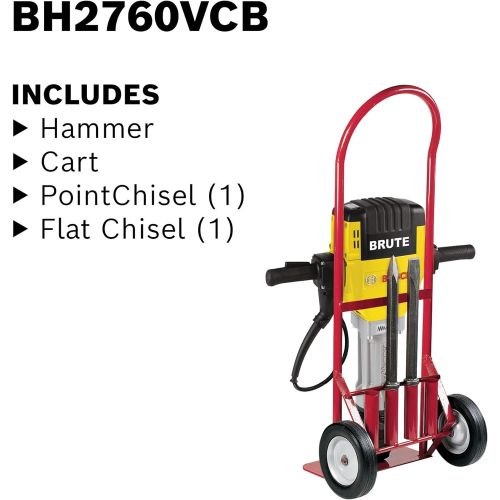  Bosch 120-Volt 1-1/8 Brute Breaker Hammer BH2760VCB with Basic Cart