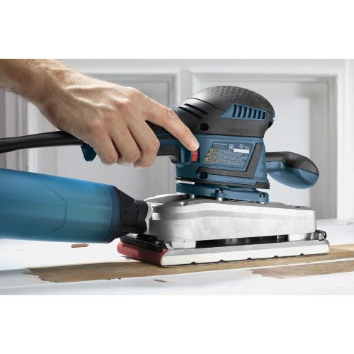  Bosch OS50VC Electric Orbital Sander - 3.4 Amp 1/2 in. Finishing Belt Sander Kit with Vibration Control for 4.5 in. x 9 in. Sheets