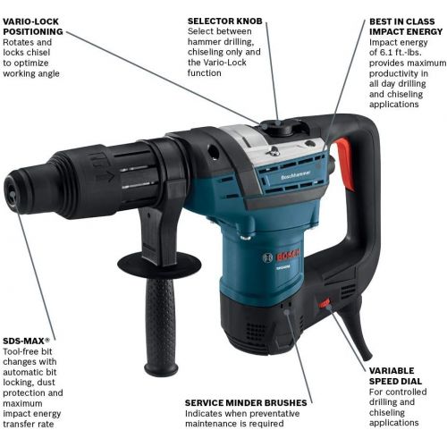  Bosch 1-9/16-Inch SDS-Max Combination Rotary Hammer RH540M, Blue