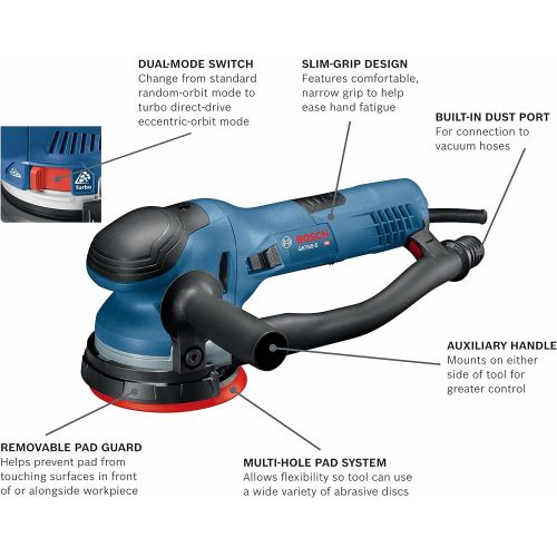  Bosch GET65-5N 5 In. Dual-Mode Random Orbit Sander