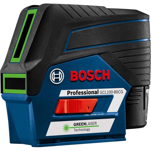  Bosch GCL100-80CG 12V Green-Beam Cross-Line Laser Level with Plumb Points