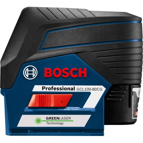  Bosch GCL100-80CG 12V Green-Beam Cross-Line Laser Level with Plumb Points