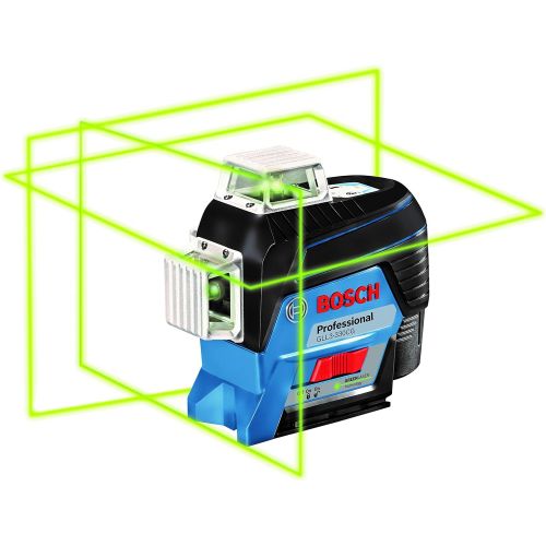  Bosch GLL3-330CG 360-Degree Green Beam Three-Plane Leveling and Alignment-Line Laser