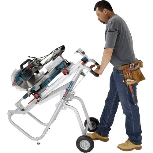  Bosch Portable Gravity-Rise Wheeled Miter Saw Stand T4B