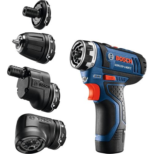  Bosch GSR12V-140FCB22 12V Max Flexiclick 5-In-1 Drill/Driver System with 40-pc Impact Tough Drill Driver Set