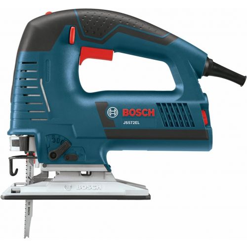  Bosch Power Tools Jigsaw Kit - JS572EK - 7.2 Amp Corded Variable Speed Top-Handle Jig Saw Kit with Assorted Blades and Carrying Case & 10-Piece Assorted T-Shank Jig Saw Blade Set T