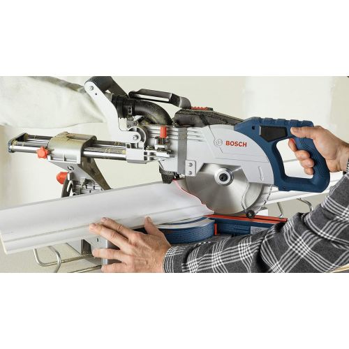  BOSCH GCM18V-08N14 18V 8-1/2 In. Single-Bevel Slide Miter Saw Kit with (1) CORE18V 8.0 Ah PROFACTOR Performance Battery