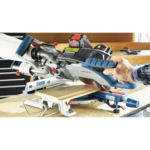  BOSCH GCM18V-08N14 18V 8-1/2 In. Single-Bevel Slide Miter Saw Kit with (1) CORE18V 8.0 Ah PROFACTOR Performance Battery