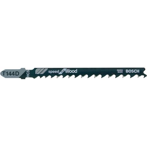  BOSCH T144D 5-Piece 4 In.6 TPI Speed for Wood T-Shank Jig Saw Blades