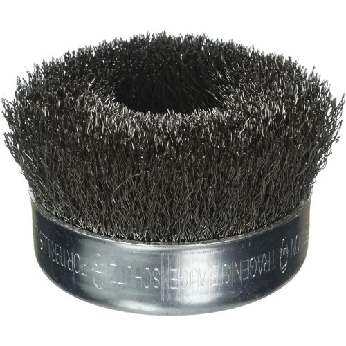  BOSCH WB525 4-Inch Crimped Carbon Steel Cup Brush, 5/8-Inch x 11 Thread Arbor