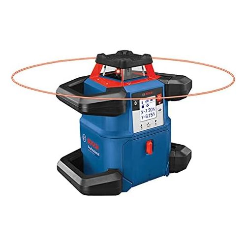  BOSCH REVOLVE4000 GRL4000-80CHV 18V Exterior 4000ft Range Horizontal/Vertical Self-Leveling Cordless Rotary Laser with Bluetooth Connectivity, Laser Receiver and CORE18V Battery