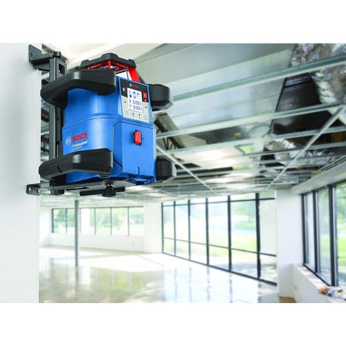  BOSCH REVOLVE4000 GRL4000-80CHV 18V Exterior 4000ft Range Horizontal/Vertical Self-Leveling Cordless Rotary Laser with Bluetooth Connectivity, Laser Receiver and CORE18V Battery