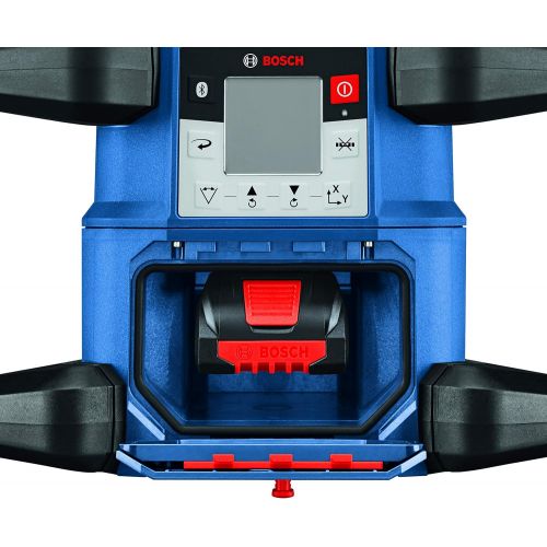  BOSCH REVOLVE4000 GRL4000-80CHV 18V Exterior 4000ft Range Horizontal/Vertical Self-Leveling Cordless Rotary Laser with Bluetooth Connectivity, Laser Receiver and CORE18V Battery