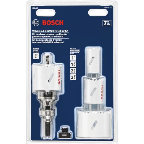  BOSCH HBSLKIT 7 pc. SpinLOCK Universal Hole Saw Kit