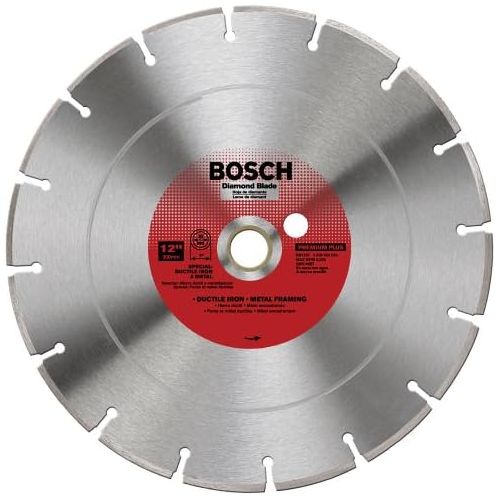  Bosch DB1267 Premium Plus 12-Inch Dry or Wet Cutting Segmented Diamond Saw Blade with 1-Inch Arbor for Iron