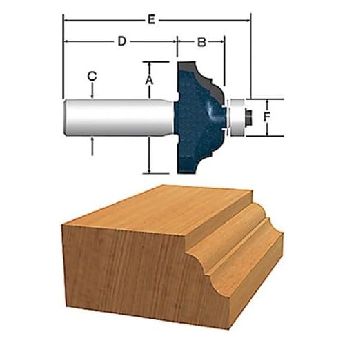  BOSCH 85579MC 1-1/4 In. Double Flute Classical Router Bit