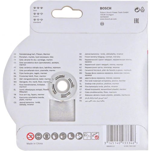  Bosch Professional 2608615136 Standard Diamond Cutting Disc for Ceramic X-Lock Diameter 110 mm Bore Diameter 22.23 mm