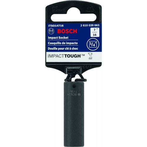  BOSCH ITSO14716 Impact Tough 7/16 In. Thin Wall 1/4 In. Socket