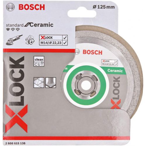  Bosch Professional 2608615138 Standard Diamond Cutting Disc for Ceramic X-Lock, Diameter 125 mm, Bore Diameter 22.23 mm