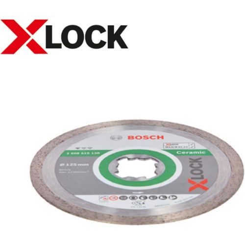  Bosch Professional 2608615138 Standard Diamond Cutting Disc for Ceramic X-Lock, Diameter 125 mm, Bore Diameter 22.23 mm