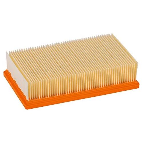  Bosch 2607432033 Cellulose Flat Pleated Filter for GAS 35/55, White/Orange