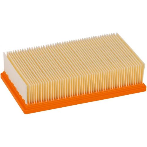  Bosch 2607432033 Cellulose Flat Pleated Filter for GAS 35/55, White/Orange