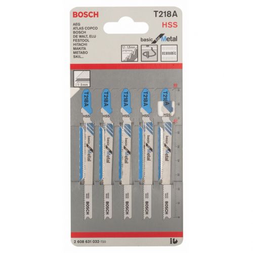  Bosch 2608631032 Jigsaw BladeT 218 A (5 Piece)