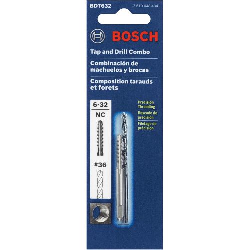  BOSCH BDT632 6-32 Plug Tap and No. 36 Drill Bit Combo Set