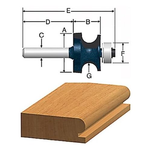  BOSCH 85631MC 7/8 In. Edge Beading Router Bit