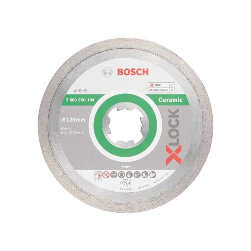  Bosch Professional Diamond Cutting Disc Standard for Ceramic (for Tiles, X-LOCK, Disc Diameter 115 mm, Bore Diameter 22.23 mm, Thickness 1.6 mm, Accessories Angle Grinder)