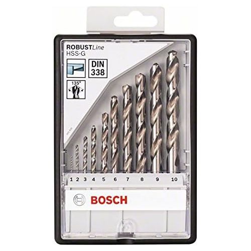  Bosch 2607010535 Metal Drill Bit-SetRobust Line Hss-G 10 Pcs