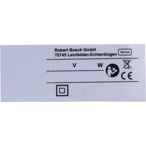  Bosch Parts 1601106035 Label