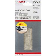 Bosch Professional 2608621230 G220, Set of 10 Sanding Sheets M480 Best (Wood and Paint, 80 x 133 mm, Grit P220, Accessories for Orbital Sanders), Beige, 80 x 10 x 133 mm