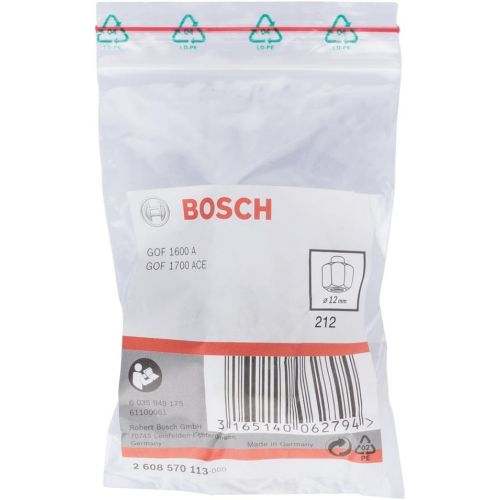  Bosch 2608570113 Routers Collet Set, 12mm, Black/Silver