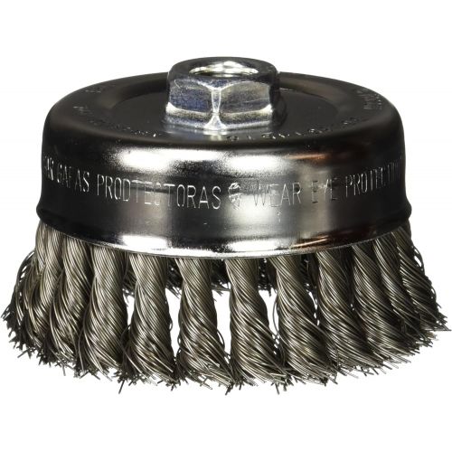  BOSCH WB510 4-Inch Knotted Carbon Steel Cup Brush, 5/8-Inch x 11 Thread Arbor