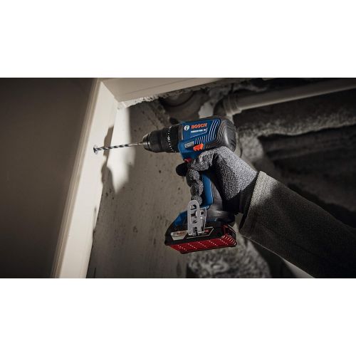  Bosch GXL18V-240B22 18V 2-Tool Combo Kit with 1/2 In. Hammer Drill/Driver, Freak 1/4 In. and 1/2 In. Two-In-One Bit/Socket Impact Driver and (2) 2.0 Ah SlimPack Batteries