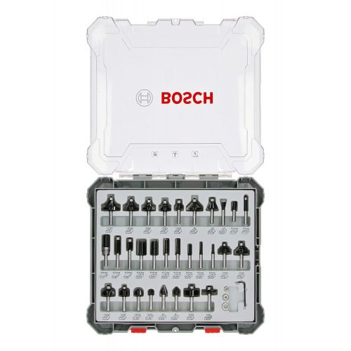  Bosch Professional 2607017475 30-Piece Set Wood Router Bit Set for 8mm Shank Router