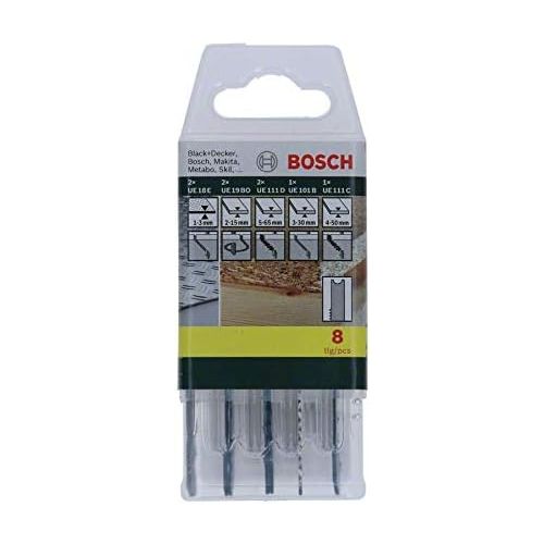  Bosch 2607019459 Jigsaw Blade Set with U-Shaft 8 Pcs