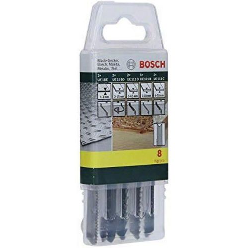  Bosch 2607019459 Jigsaw Blade Set with U-Shaft 8 Pcs