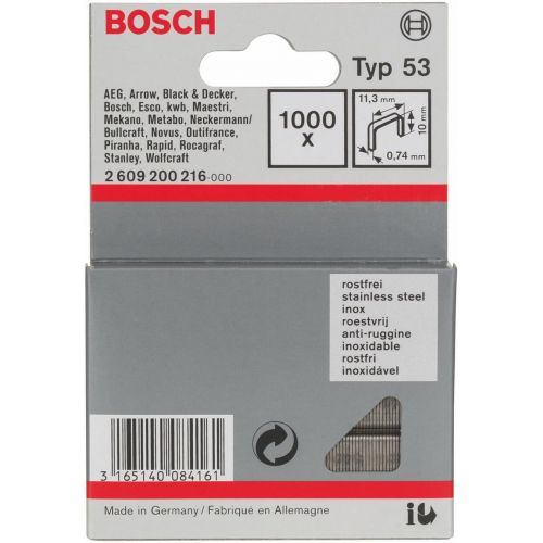  Bosch 2609200216 Fine Staples Type 53 11.4 x 0.74 x 10 mm