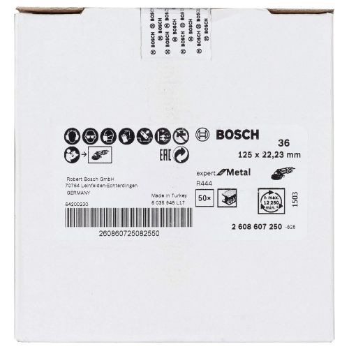  Bosch 2?608?605?476???Fibre Grinder Disc for Angle Grinders, Corundum???125?mm, 22?mm, 60?(Pack of 1)