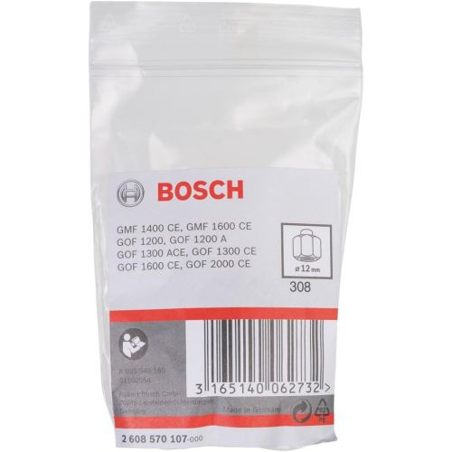  Bosch 2608570107 Routers Collet Set, 12mm, Black/Silver