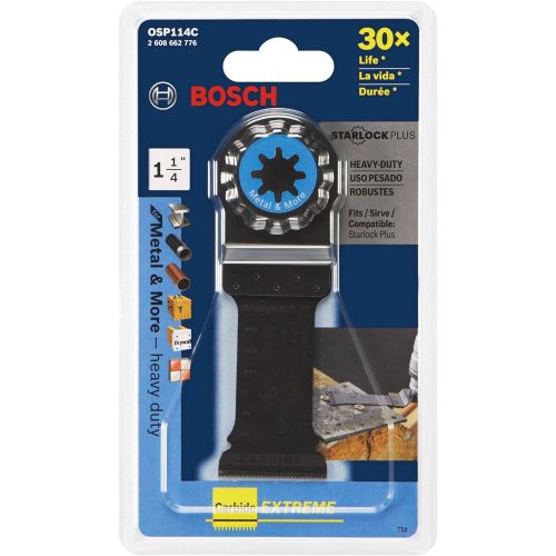  BOSCH OSP114C 1-1/4 In. StarlockPlus Oscillating Multi Tool Carbide Plunge Cut Blade